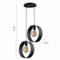 NG Santas Fotistiko Orofis Difoto Metalliko Mavro E27 204-A-2-BL